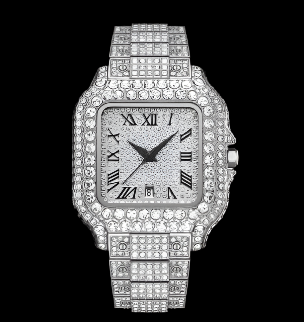 Iced Moissanite Bust Down Watch - Unisex
