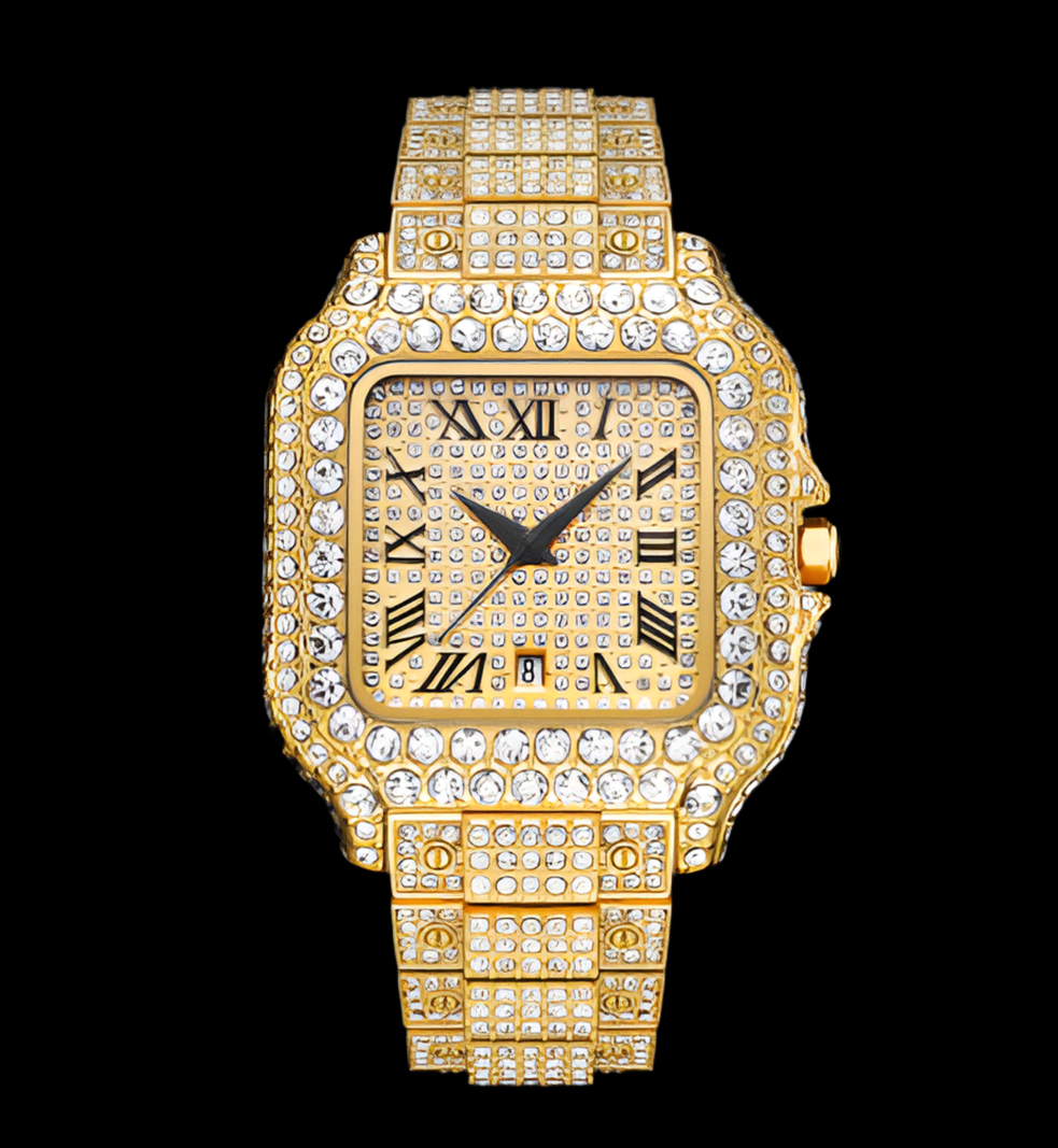Iced Moissanite Bust Down Watch - Unisex