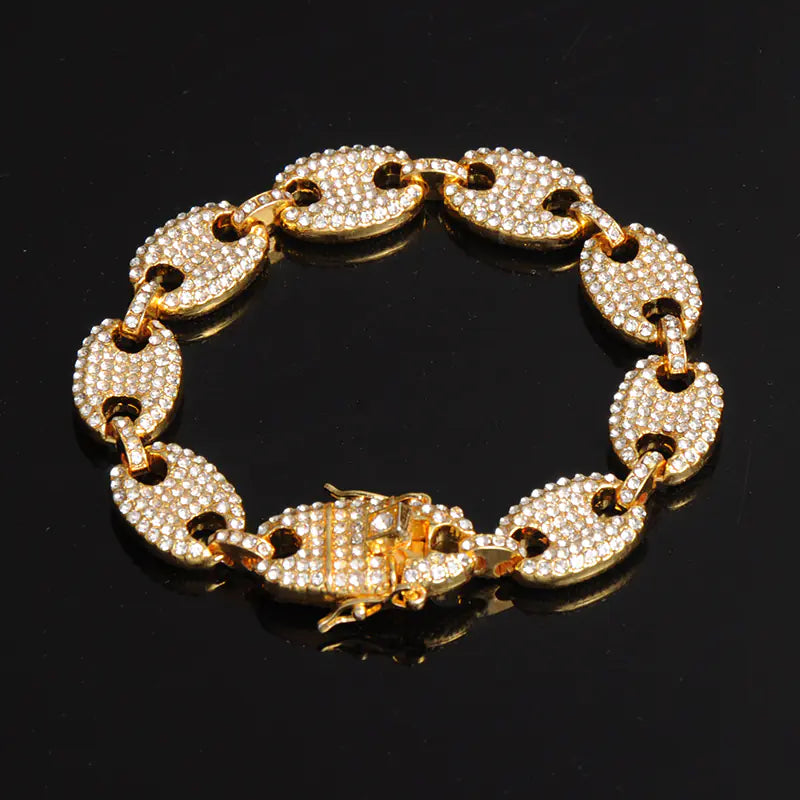 Colorful Diamond Men's Cuban Bracelet