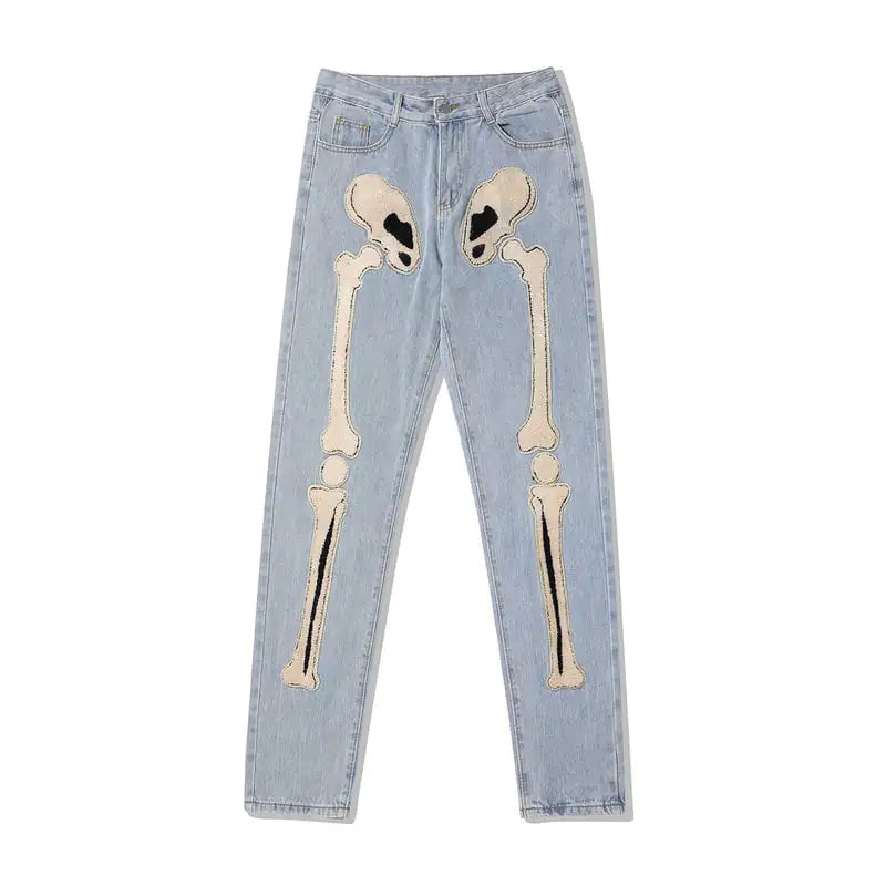 Skull Bone Patch Jeans