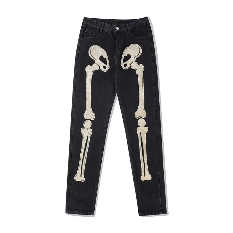 Skull Bone Patch Jeans