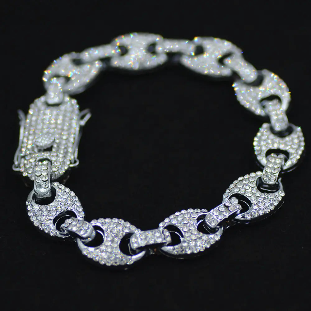 Colorful Diamond Men's Cuban Bracelet